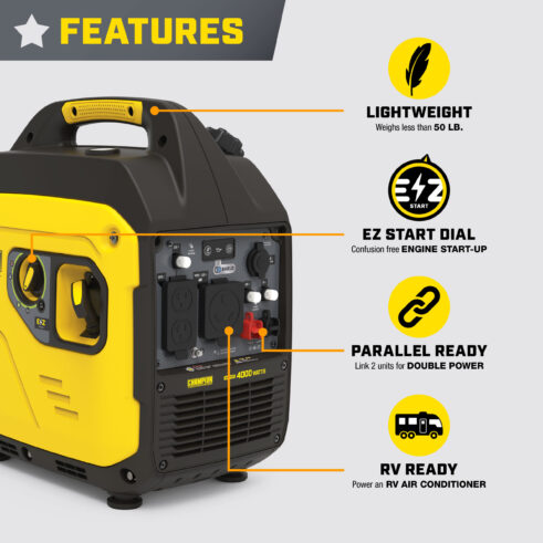 Champion 100809 4000W Inverter with CO Shield® - PowerGen USA