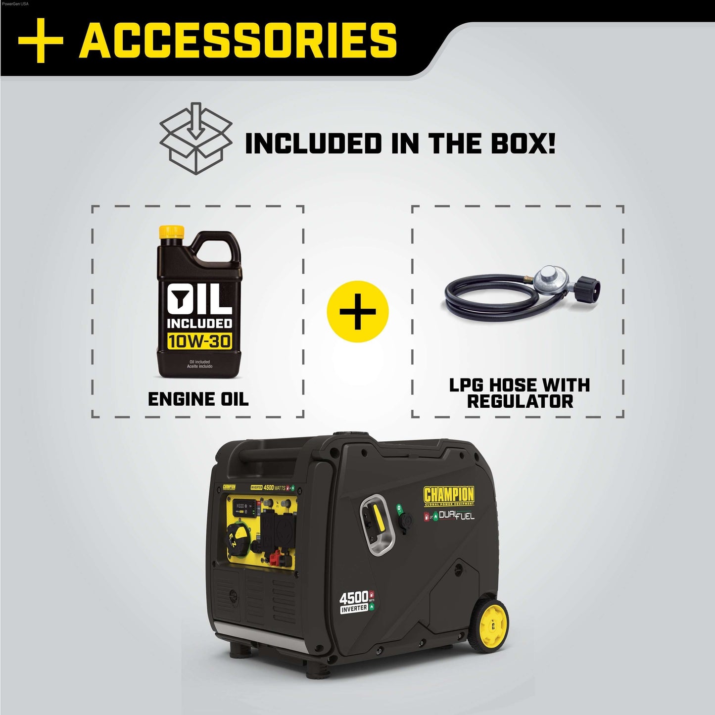 Dual Fuel Hybrid - Champion 4500-Watt Portable Dual Fuel Inverter Generator With Quiet Technology
