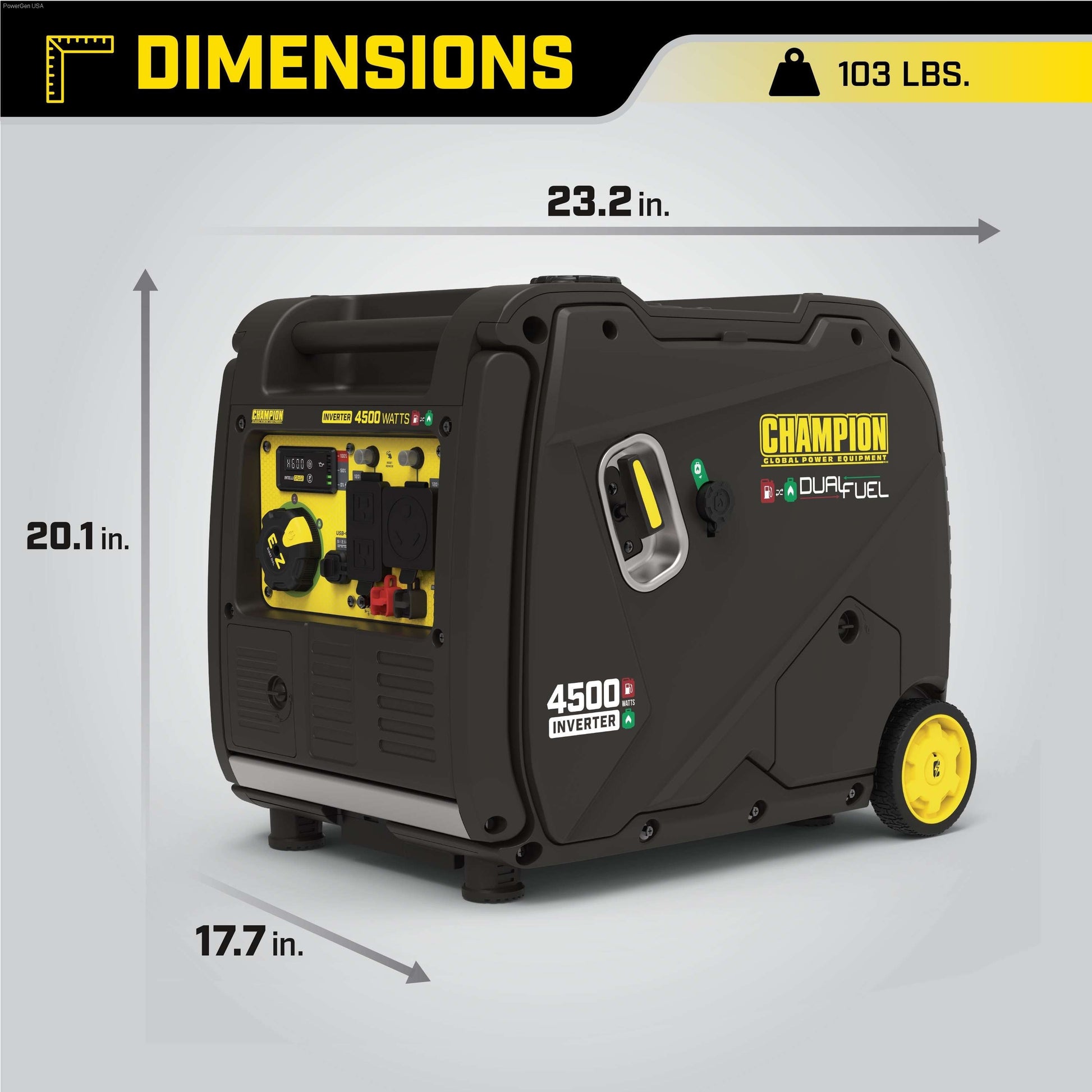 Dual Fuel Hybrid - Champion 4500-Watt Portable Dual Fuel Inverter Generator With Quiet Technology