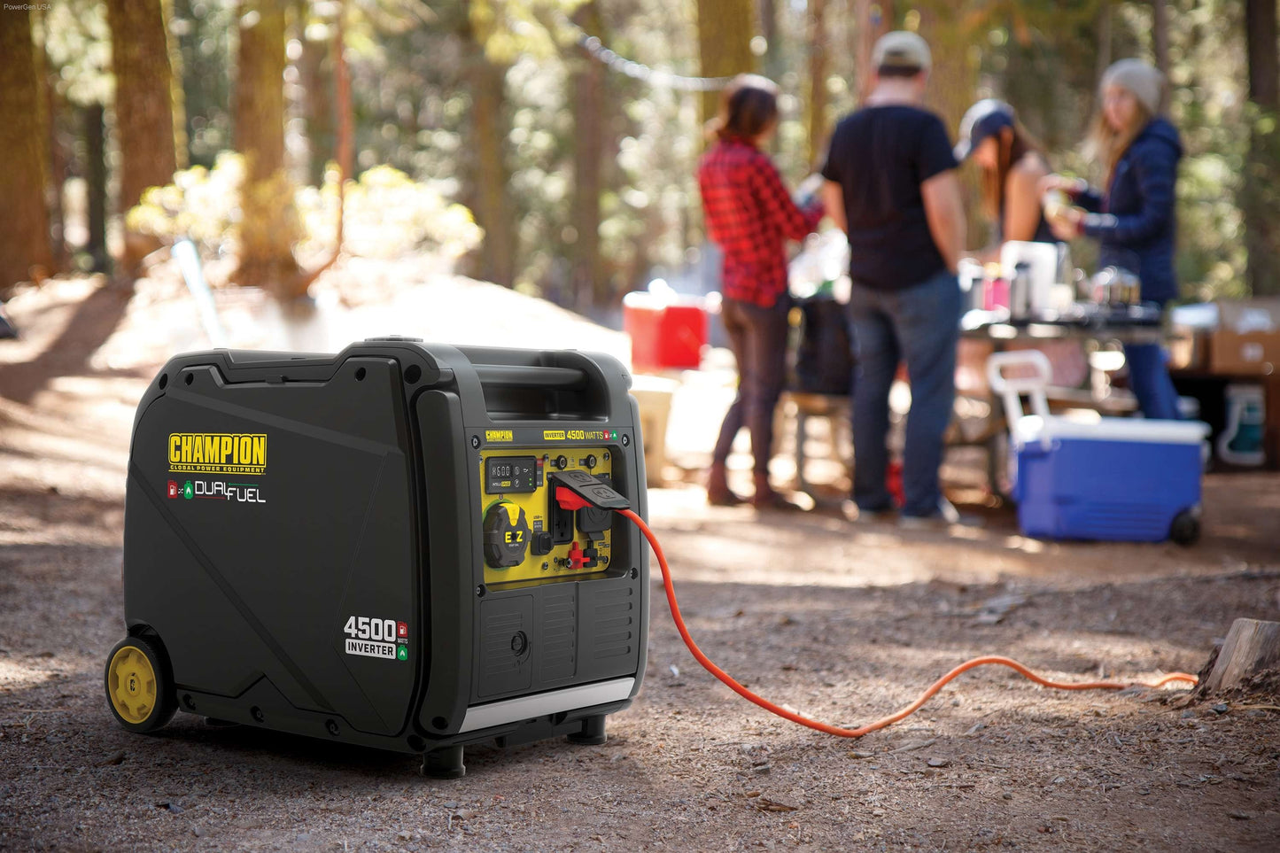 Dual Fuel Hybrid - Champion 4500-Watt Portable Dual Fuel Inverter Generator With Quiet Technology