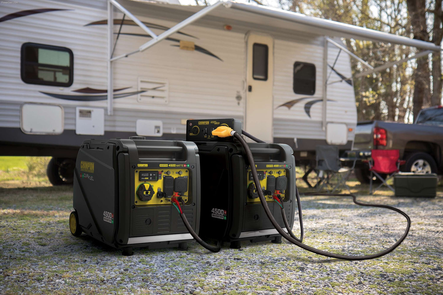 Dual Fuel Hybrid - Champion 4500-Watt Portable Dual Fuel Inverter Generator With Quiet Technology