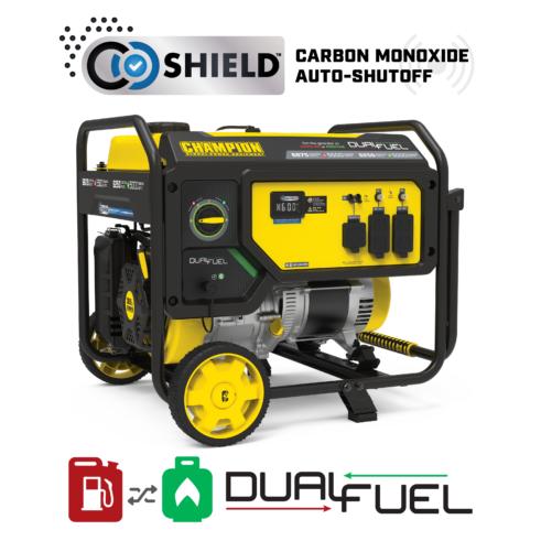 Champion 201085 5500W Dual Fuel Generator with CO Shield - PowerGen USA