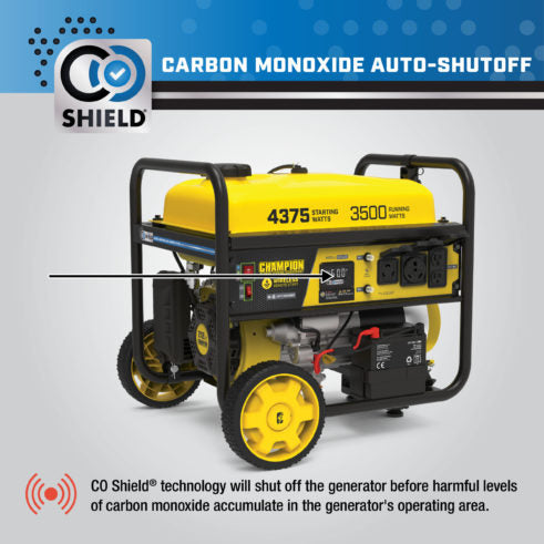 Champion 201181 3500W Wireless Start Generator with CO Shield - PowerGen USA
