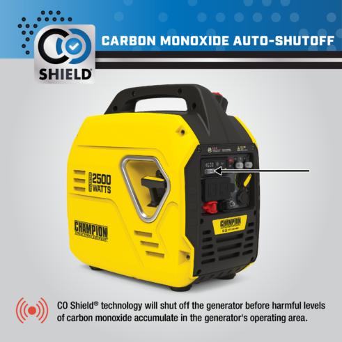 Champion 201183 2500W Dual Fuel Inverter with CO Shield® - PowerGen USA