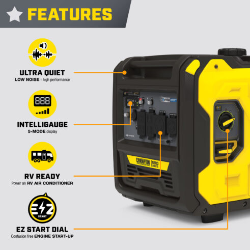 Champion 201238 6500W Inverter with CO Shield - PowerGen USA