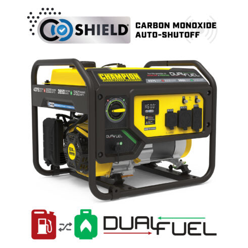 Champion 201296 3500W Dual Fuel Generator with CO Shield® - PowerGen USA