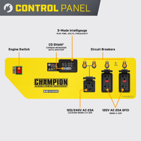Champion 201299 5500W Generator with CO Shield - PowerGen USA