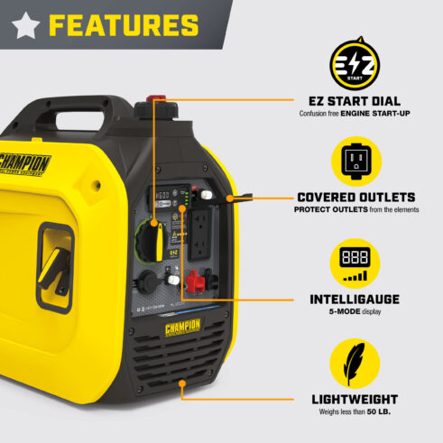 Champion 201317 2500W Inverter with CO Shield® - PowerGen USA