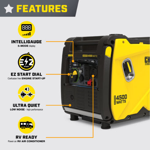 Champion 201318 4500W Inverter with CO Shield - PowerGen USA