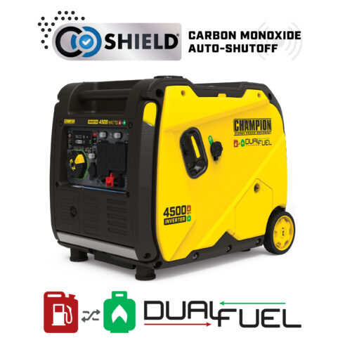 Champion 201319 4500W Electric Start Dual Fuel Inverter with CO Shield® - PowerGen USA