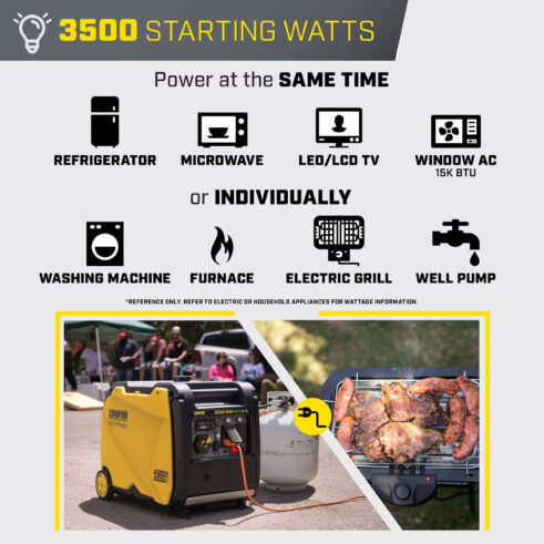 Champion 201319 4500W Electric Start Dual Fuel Inverter with CO Shield® - PowerGen USA