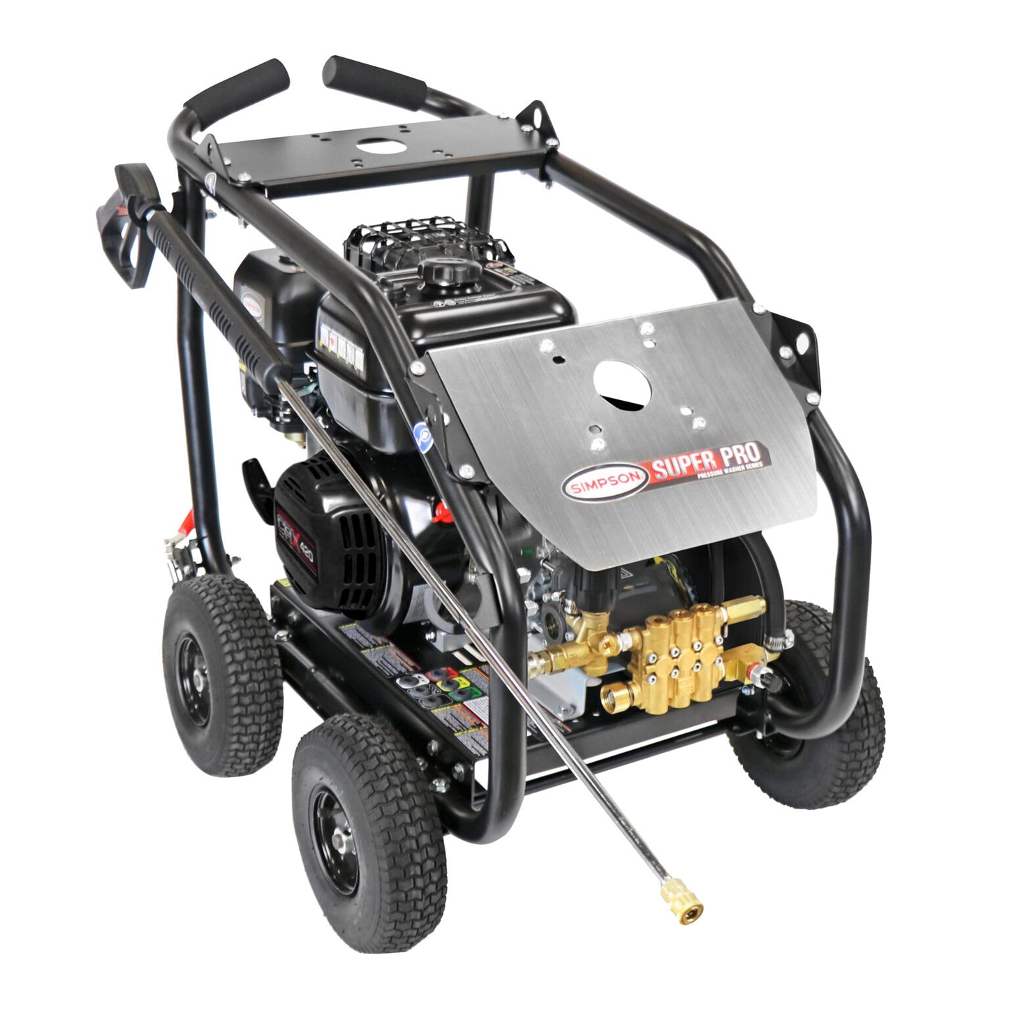 SIMPSON SuperPro Roll-Cage SW4440SCBM 4400 PSI at 4.0 GPM CRX® 420 with AAA Industrial Triplex Plunger Pump Cold Water Professional Gas Pressure Washer- PowerGen usa
