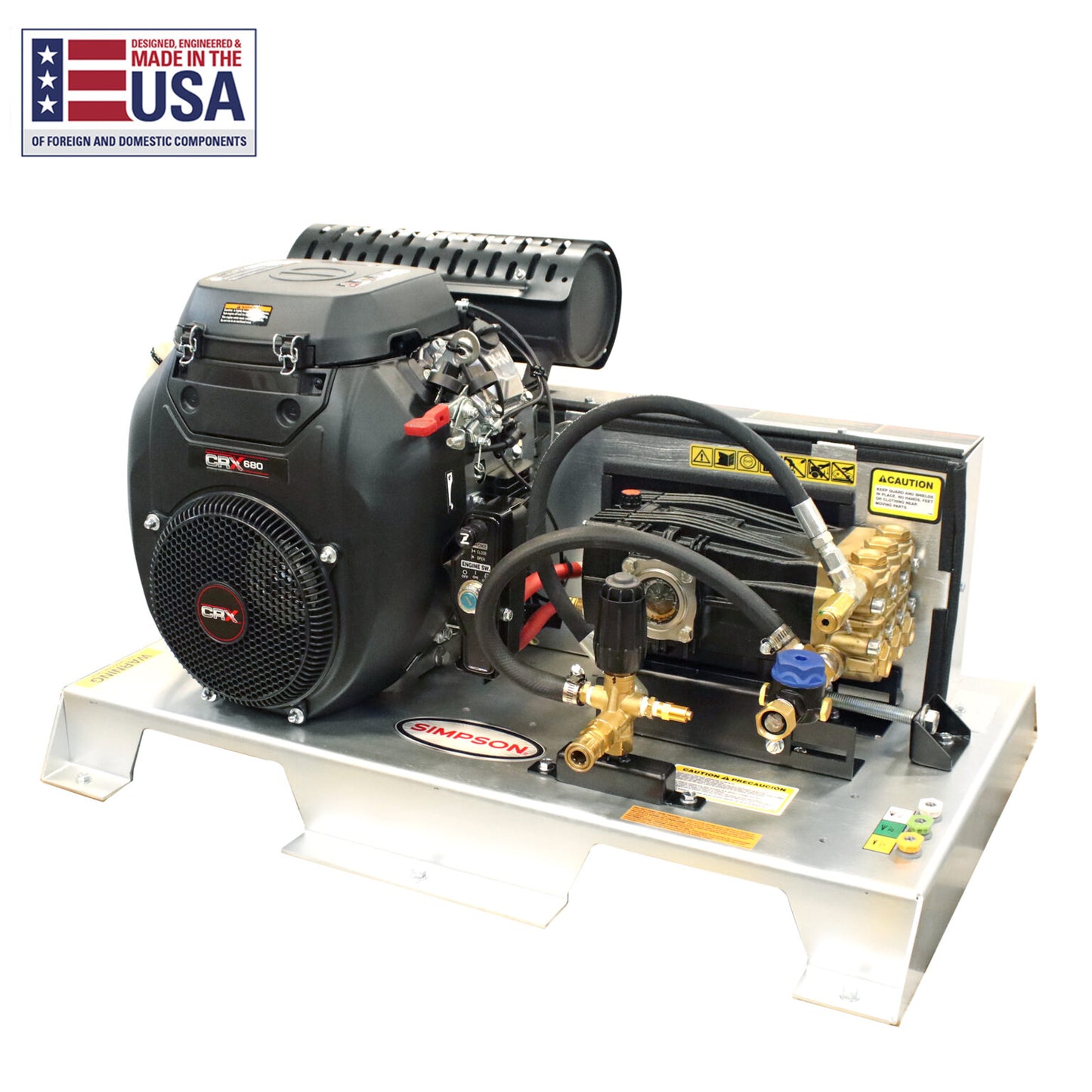 SIMPSON Truck Mount Series TM3080141E 3000 PSI at 8.0 GPM CRX® 680 with UDOR® Triplex Plunger Pump Cold Water Gas Industrial Pressure Washer- PowerGen USA