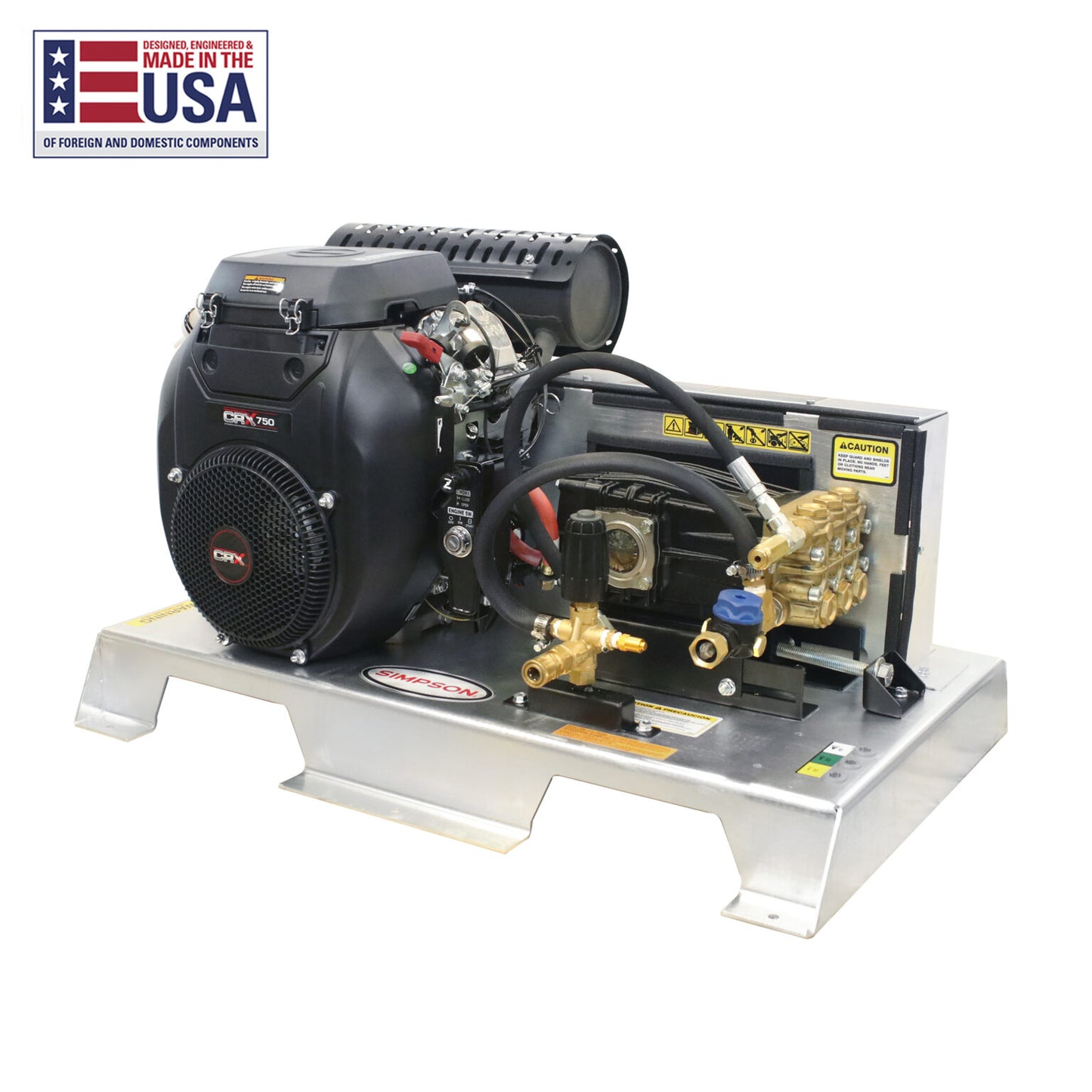 SIMPSON Truck Mount Series TM2810141E 2800 PSI at 10.0 GPM CRX® 750 with UDOR® Triplex Plunger Pump Cold Water Gas Industrial Pressure Washer- PowerGen USA