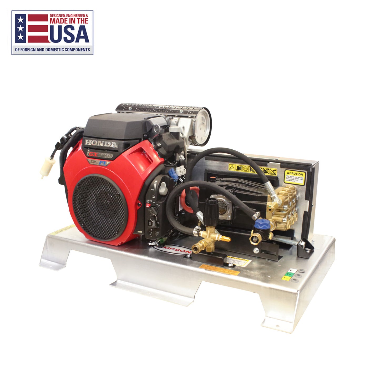 SIMPSON Truck Mount Series TM2810241E 2800 PSI at 10.0 GPM CRX® 750 with UDOR® Triplex Plunger Pump Cold Water Gas Industrial Pressure Washer- PowerGen USA