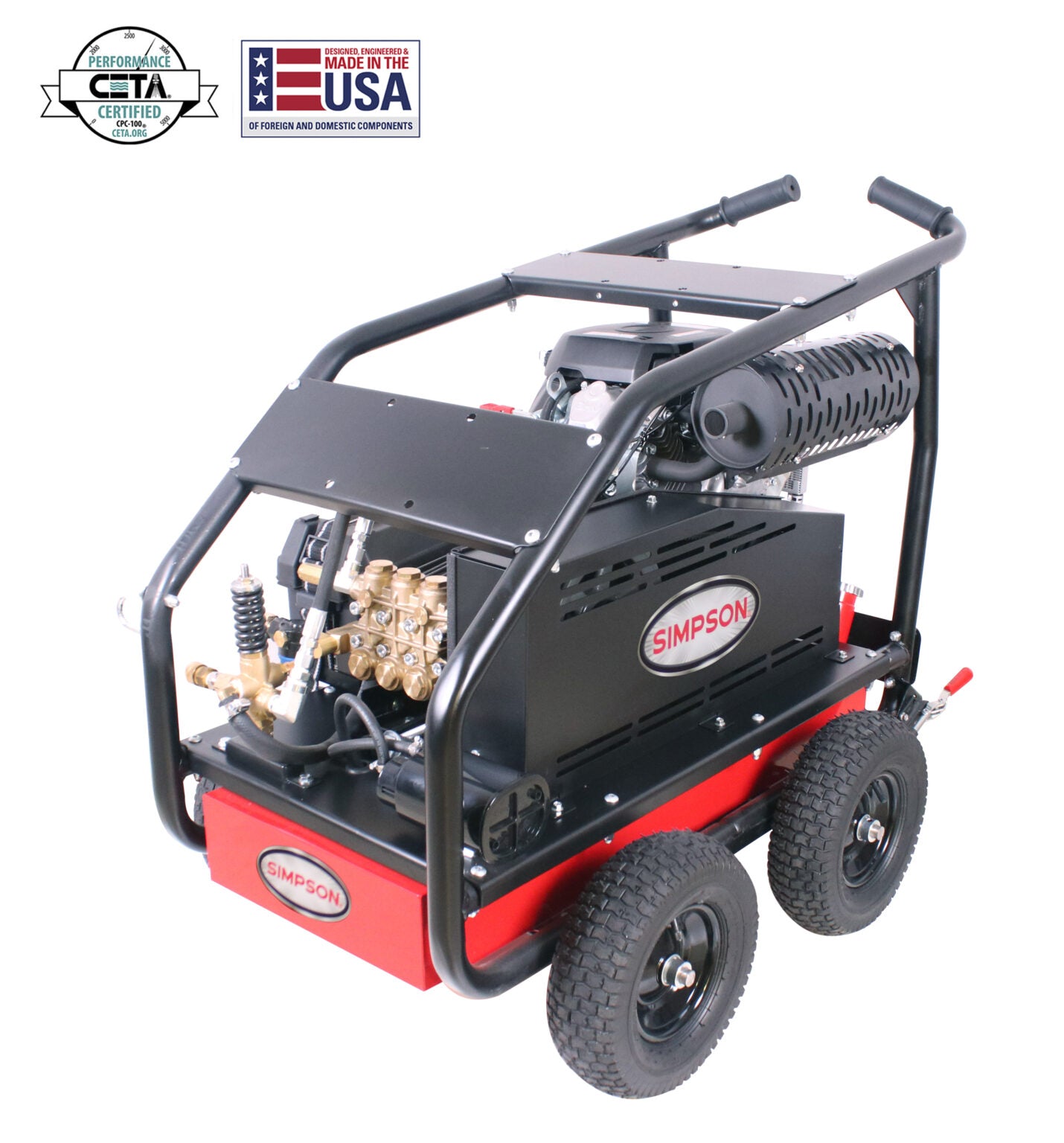 SIMPSON SuperPro Roll-Cage SRC5040141E 5000 PSI at 4.0 GPM CRX® 750 with UDOR® Triplex Plunger Pump Cold Water Professional Belt Drive Gas Pressure Washer- PowerGen USA