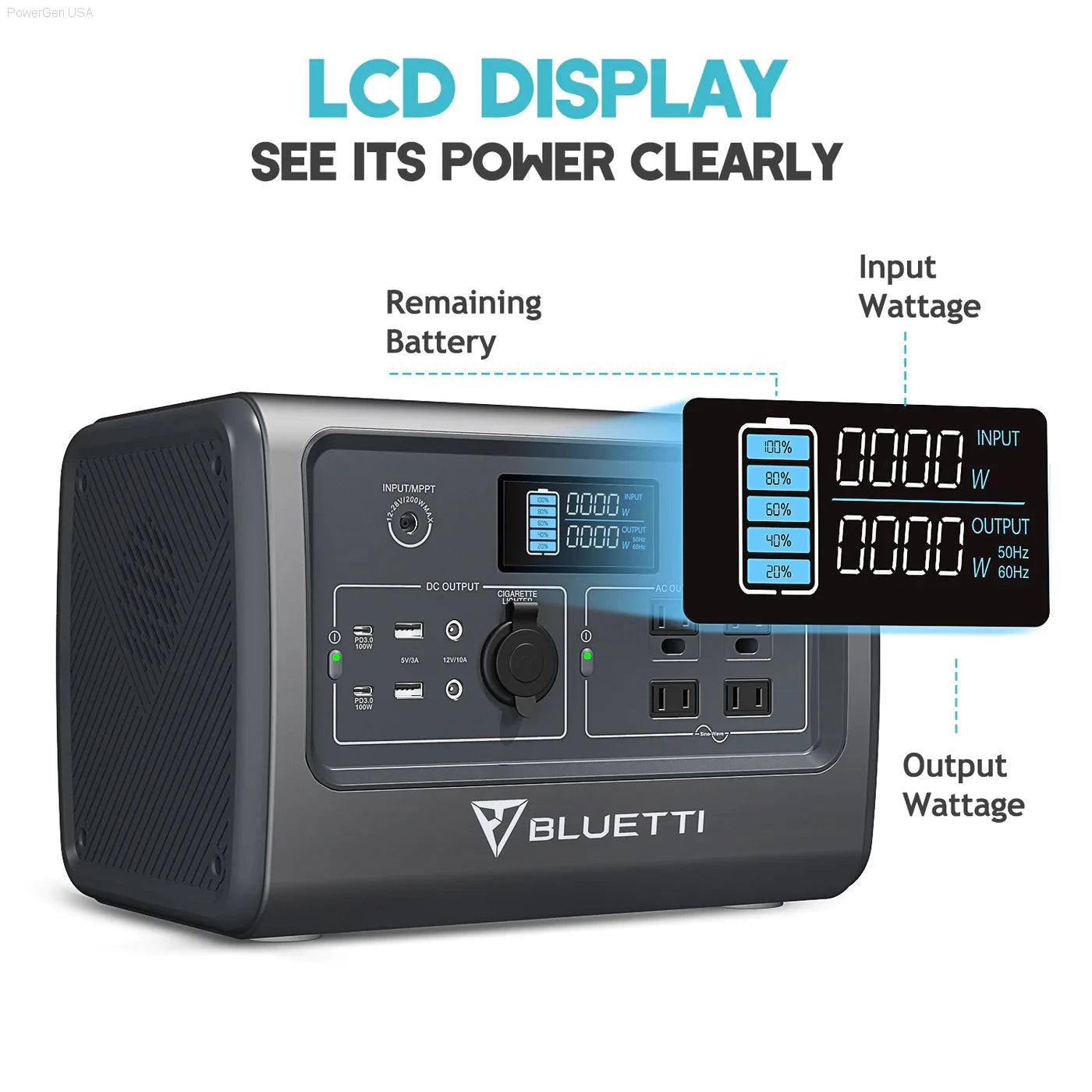Solar & Battery Powered - BLUETTI EB70S Portable Power Station | 800W 716Wh