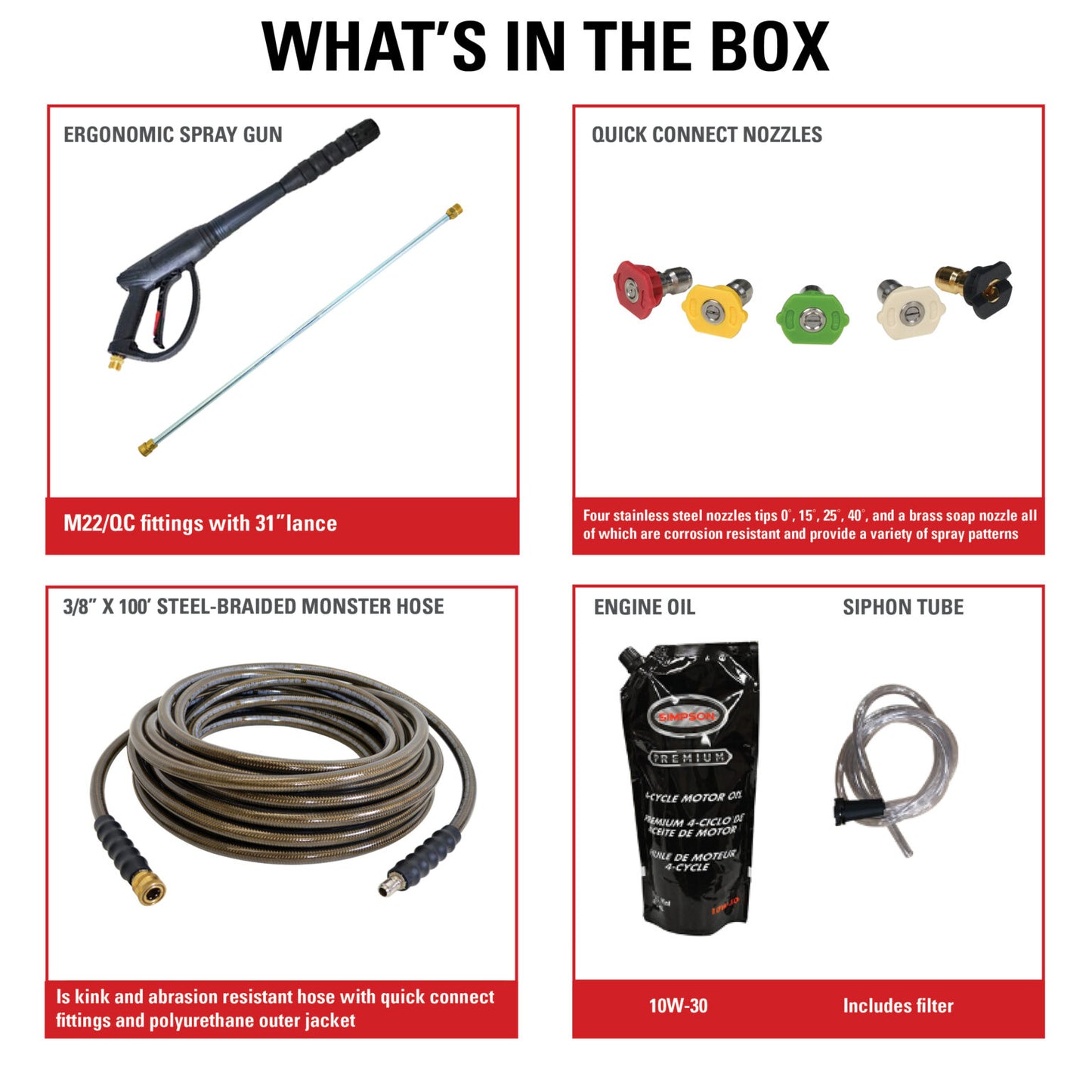 SIMPSON Mobile Trailer 95004 4200 PSI at 4.0 GPM VANGUARD® V-Twin with CAT® Triplex Plunger Pump Cold Water Professional Gas Pressure Washer Trailer- PowerGen USA