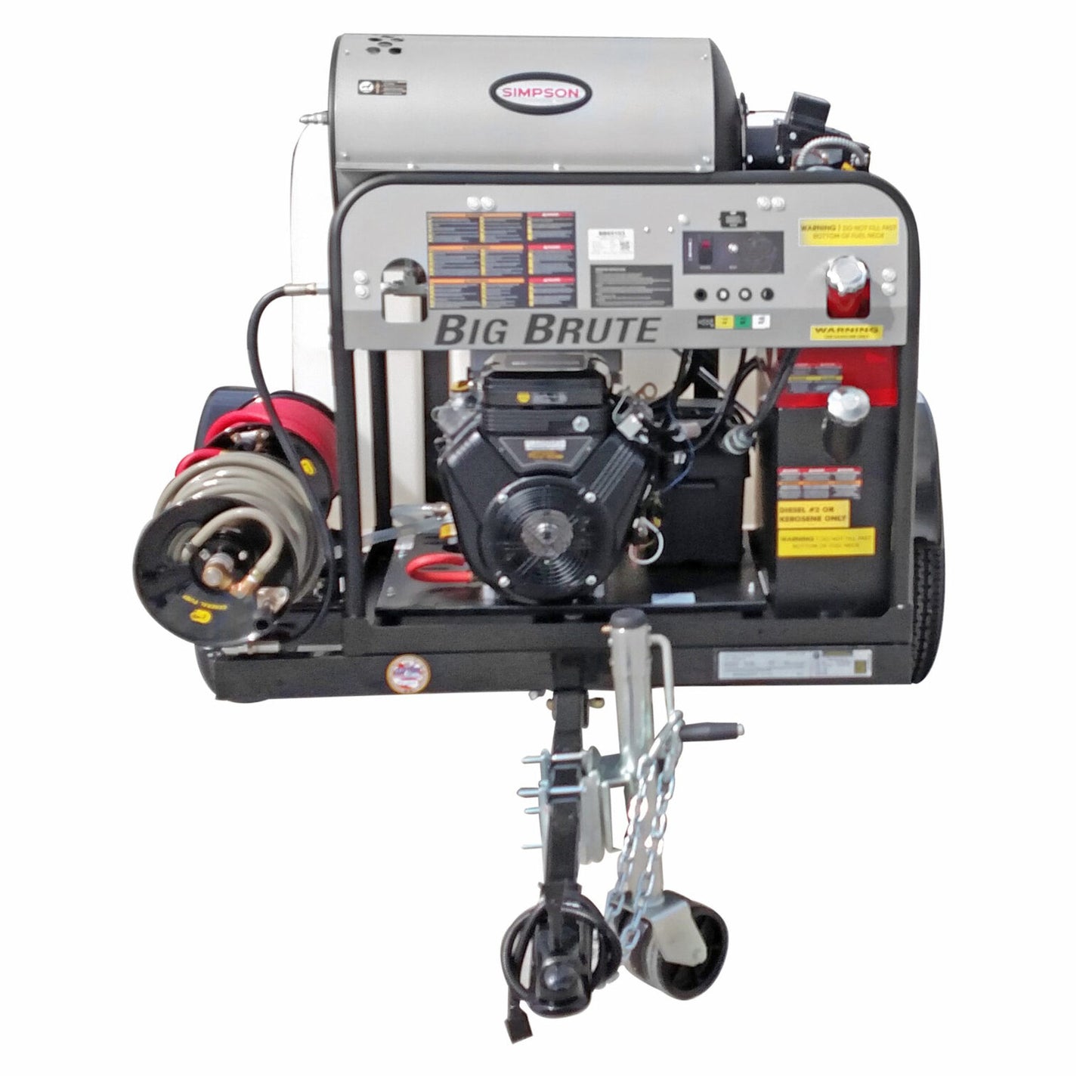 SIMPSON Mobile Trailer 95006 4000 PSI at 4.0 GPM VANGUARD® V-Twin with COMET Triplex Plunger Pump Hot Water Professional Gas Pressure Washer Trailer- PowerGen USA