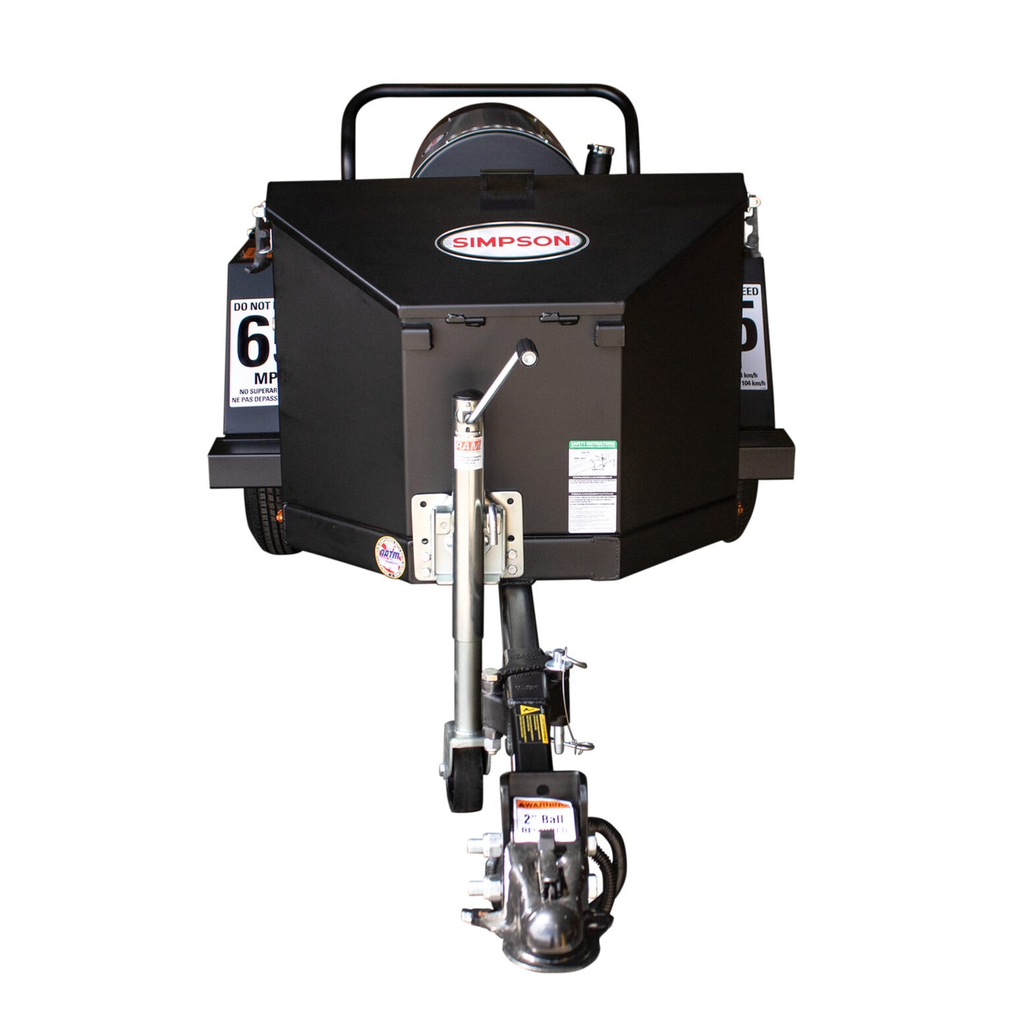 SIMPSON Mini Brute Trailer MBT-4040252E 4000 PSI at 4.0 GPM HONDA® GX390 with General Pump® Industrial Triplex Hot Water Professional Gas Pressure Washer Trailer- PowerGen USA