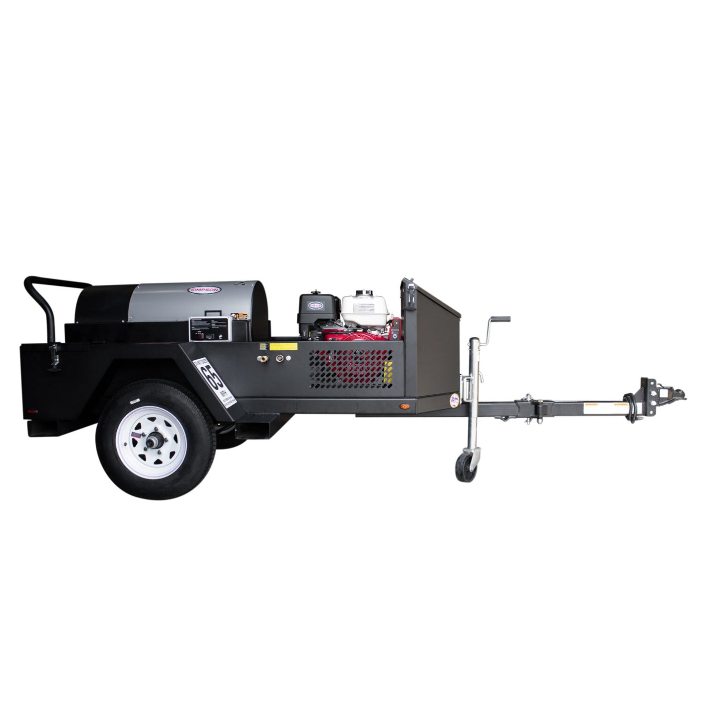 SIMPSON Mini Brute Trailer MBT-4040252E 4000 PSI at 4.0 GPM HONDA® GX390 with General Pump® Industrial Triplex Hot Water Professional Gas Pressure Washer Trailer- PowerGen USA