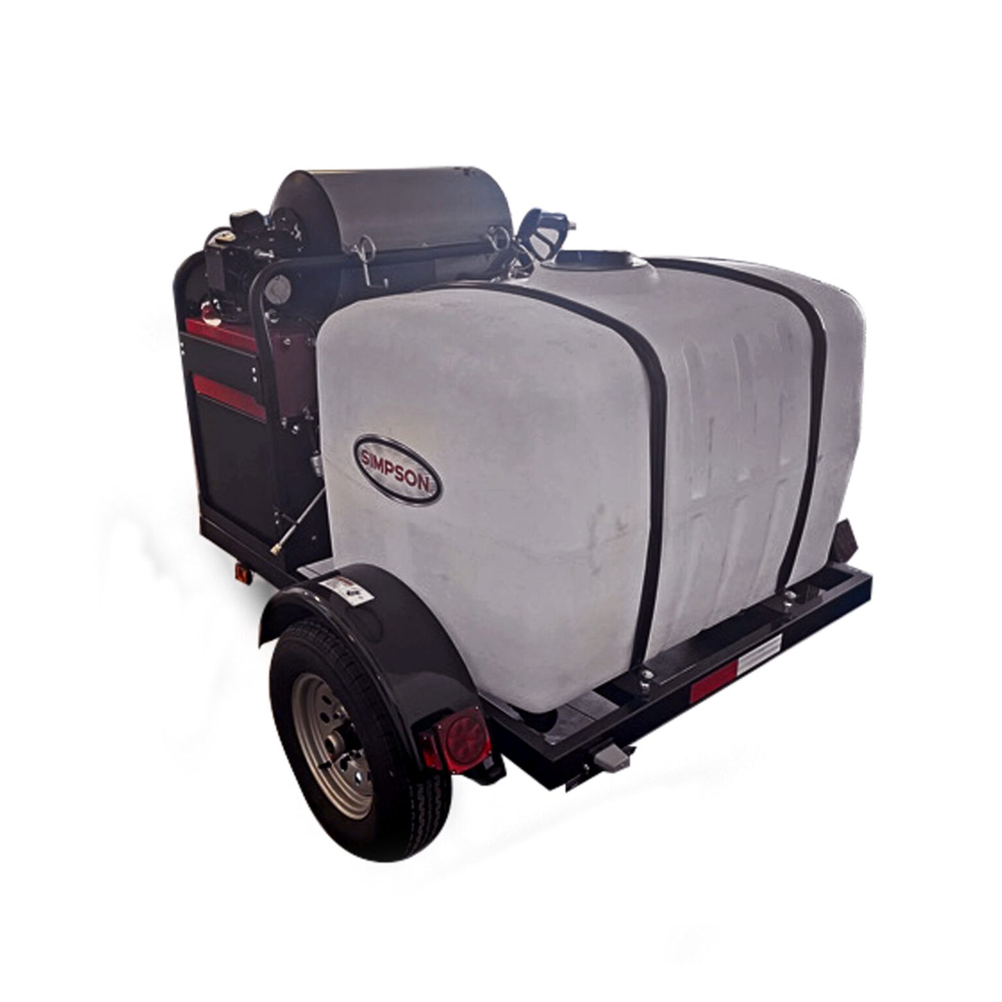 SIMPSON Mobile Trailer 95016 4000 PSI at 4.0 GPM CRX® 420cc with COMET Triplex Plunger Pump Hot Water Professional Gas- PowerGen USA
