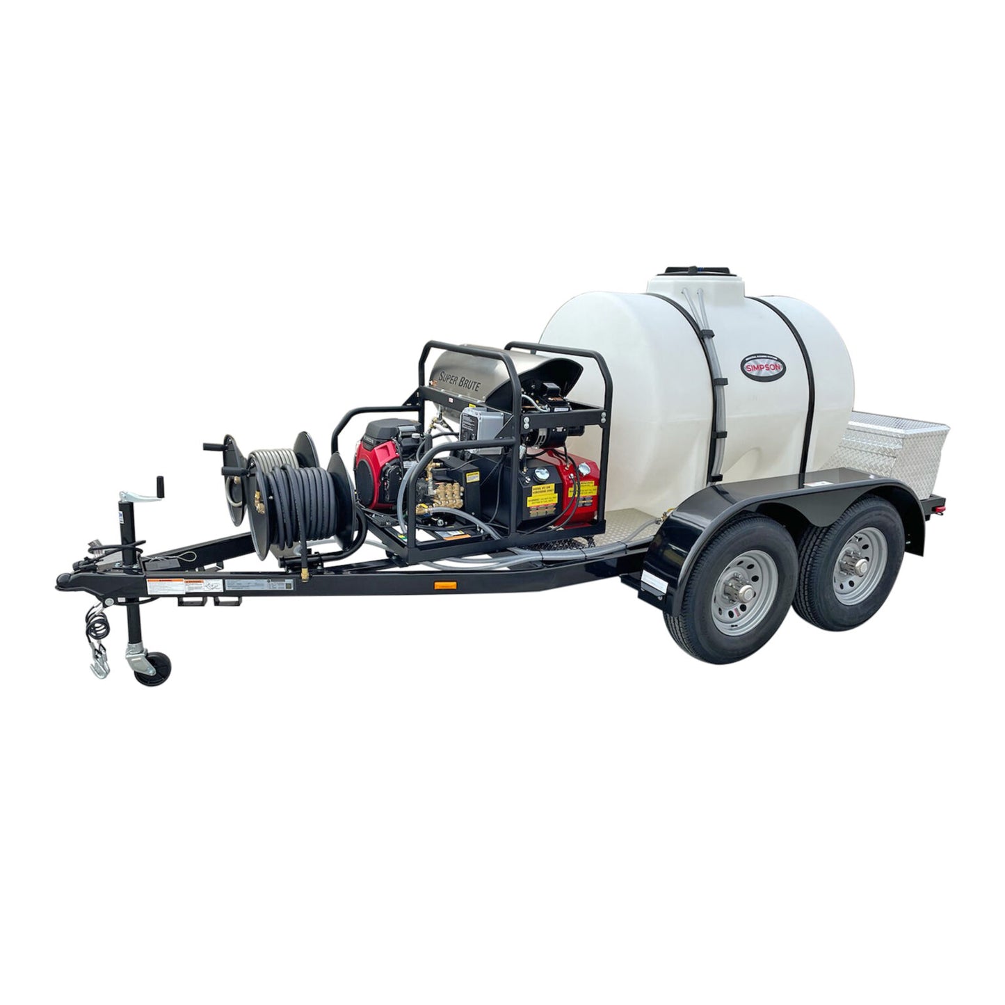 SIMPSON Mobile Trailer 95122 3500 PSI at 5.5 GPM HONDA® GX690 with COMET Triplex Plunger Pump Hot Water Professional Gas Pressure Washer Trailer- PowerGen USA