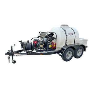 SIMPSON Mobile Trailer 95122 3500 PSI at 5.5 GPM HONDA® GX690 with COMET Triplex Plunger Pump Hot Water Professional Gas Pressure Washer Trailer- PowerGen USA