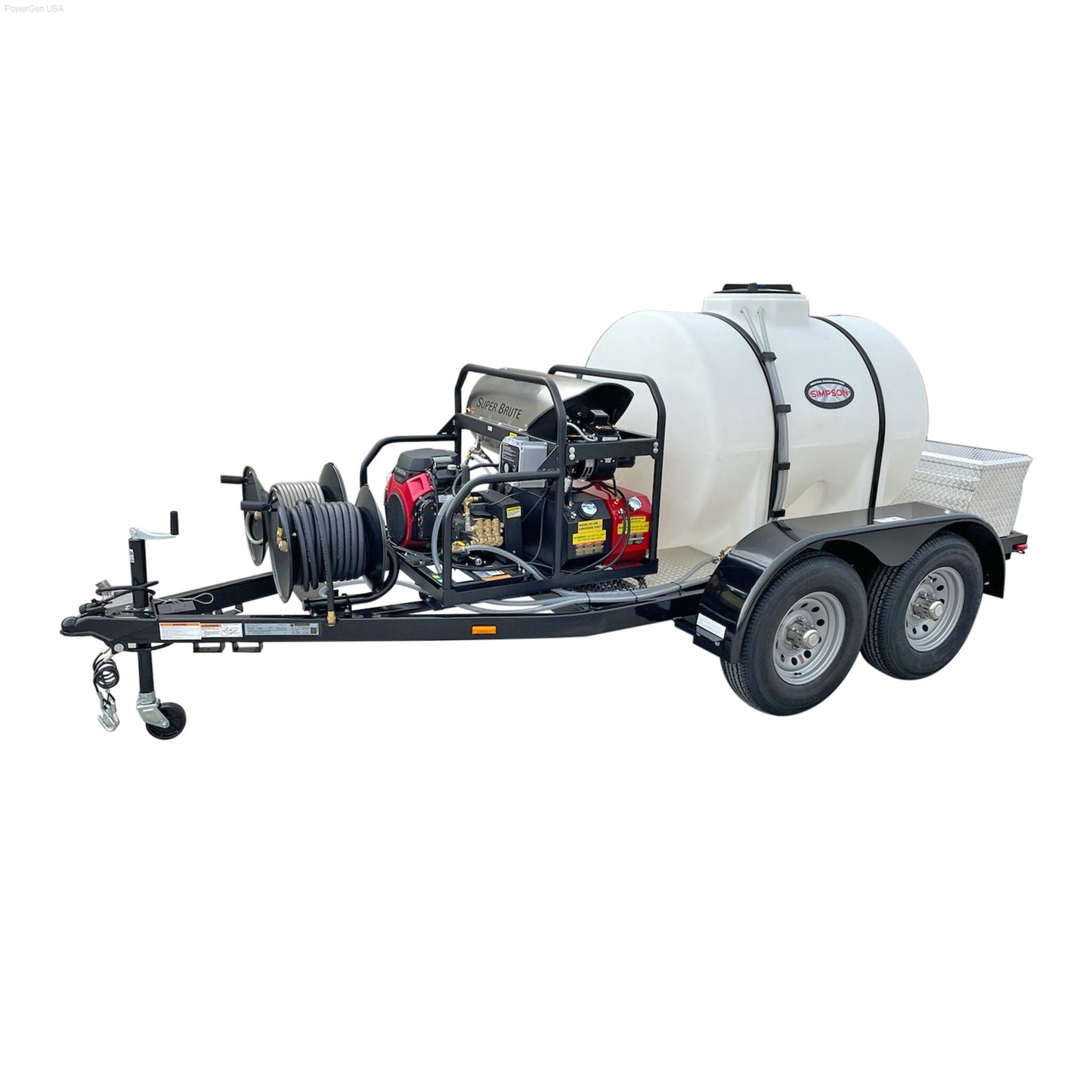 Pressure Washers - SIMPSON 3500 PSI At 5.5 GPM HONDA® GX690 With COMET Triplex Plunger Pump Hot Water Professional Gas Pressure Washer Trailer