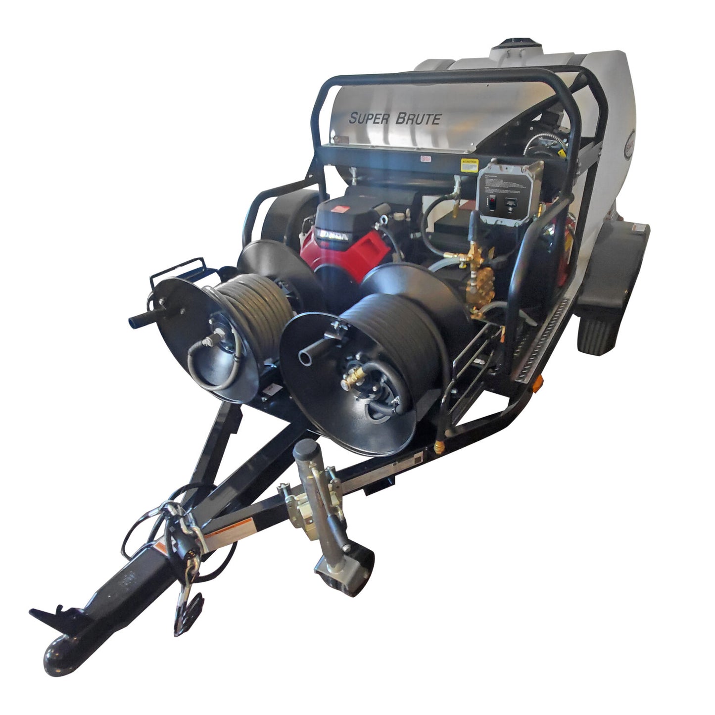 SIMPSON Mobile Trailer 95123 3500 PSI at 5.5 GPM HONDA®GX690 with General Triplex Plunger Pump Hot Water Professional Gas Pressure Washer Trailer- PowerGen USA