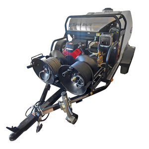SIMPSON Mobile Trailer 95123 3500 PSI at 5.5 GPM HONDA®GX690 with General Triplex Plunger Pump Hot Water Professional Gas Pressure Washer Trailer- PowerGen USA