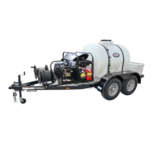 SIMPSON Mobile Trailer TRS33555131E 3500 PSI at 5.5 GPM HONDA® GX680 with COMET Triplex Plunger Pump Hot Water Professional Gas Pressure Washer Trailer- PowerGen USA
