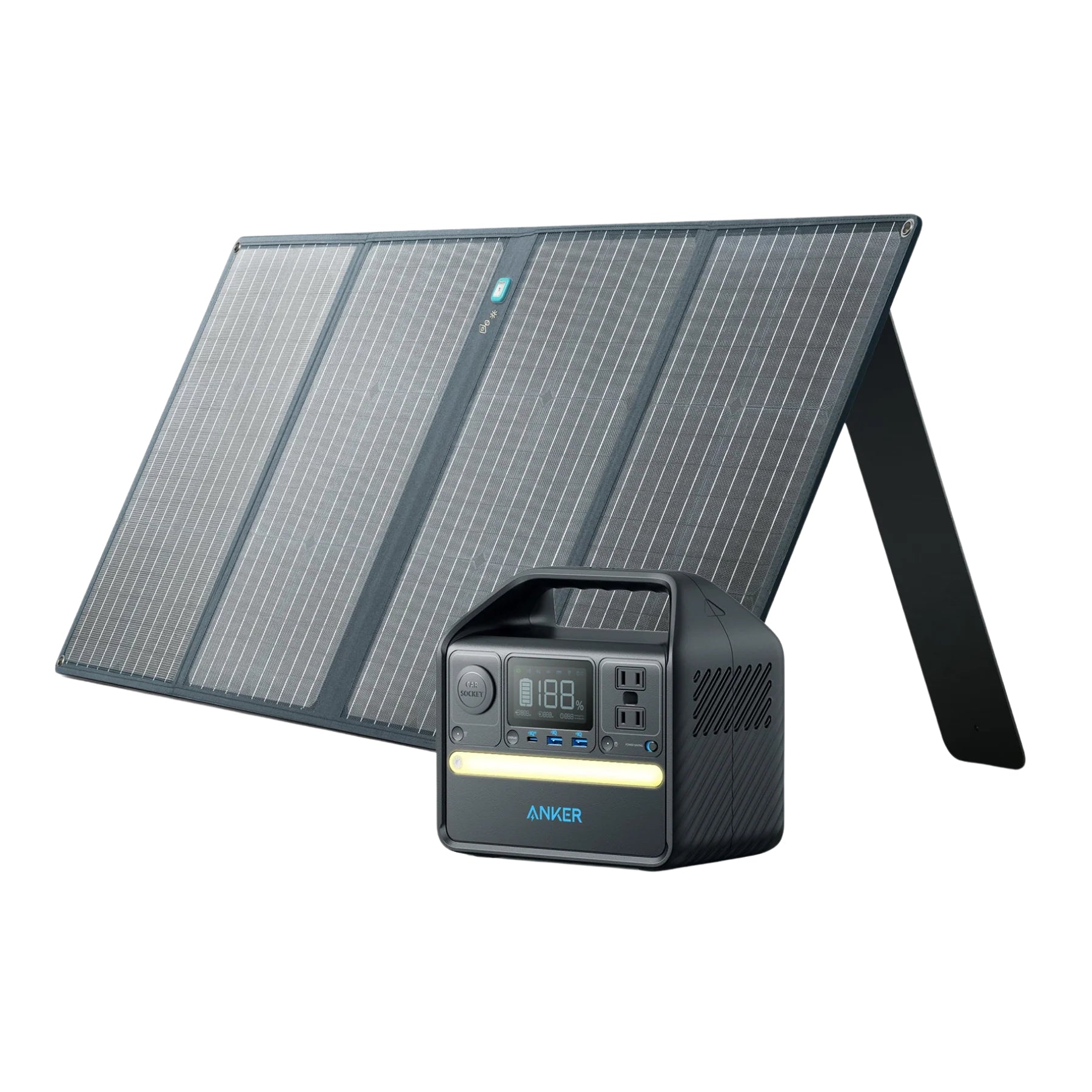 Anker 522 Portable Power Station with Anker 625 Solar panel 100W