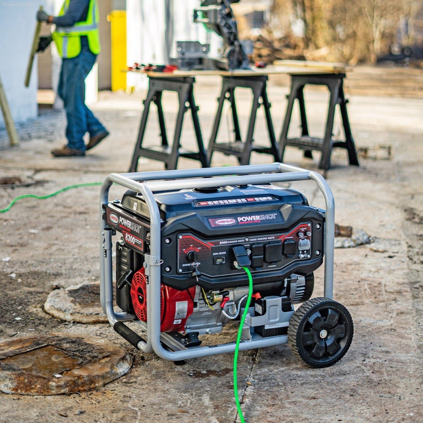 Gas Generators - SIMPSON SPG8310E Powershot 8300-Watt Portable Generator