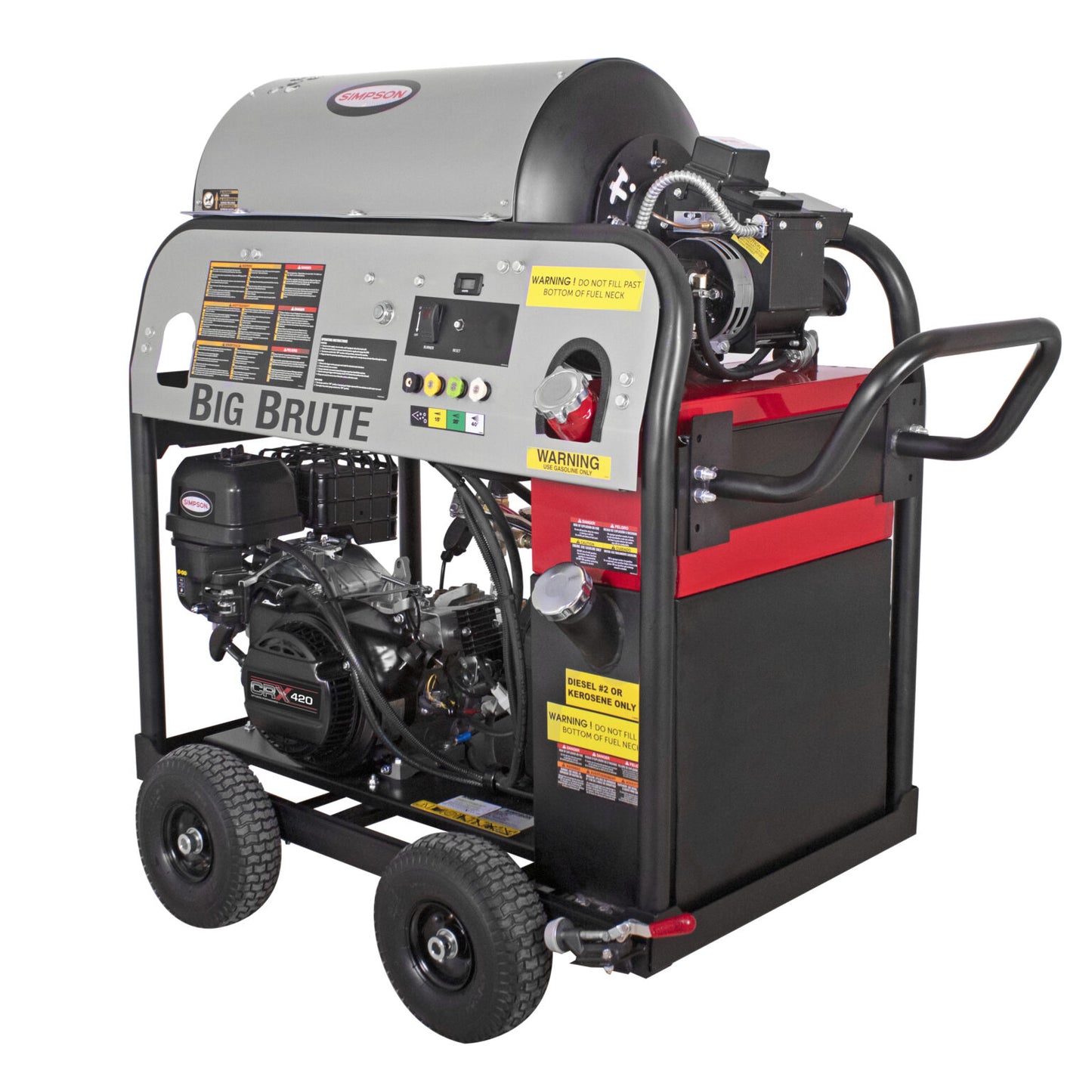 SIMPSON Big Brute BB65129 4000 PSI at 4.0 GPM CRX® 420 with Comet Industrial Triplex Pump Hot Water Professional Gas Pressure Washer- PowerGen USA
