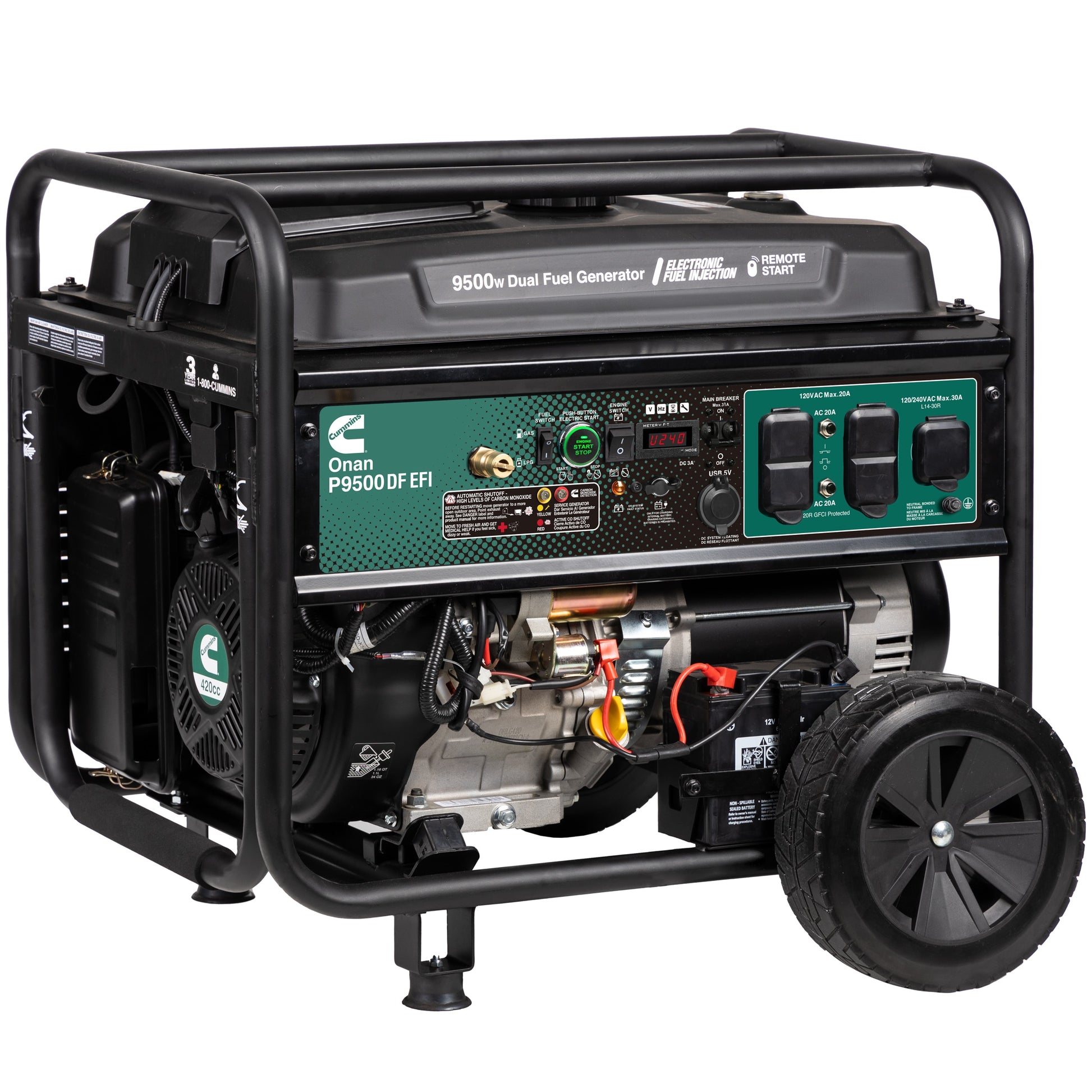 Cummins Onan P9500DF EFI Dual-Fuel Portable Generator