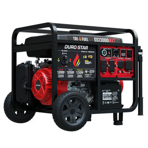 DuroMax DS13000MXT 13,000-Watt/10,500-Watt 500cc Portable Tri Fuel Portable Generator w/ CO Alert - PowerGen USA