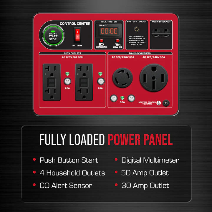 DuroMax DS13000MX 13,000 Watt Dual Fuel Portable MX Generator w/ CO Alert - PowerGen USA