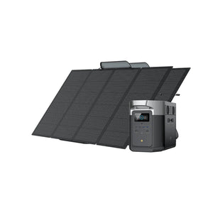 Solar & Battery Powered - EcoFlow DELTA Max 1600 + 2*400W Solar Panel