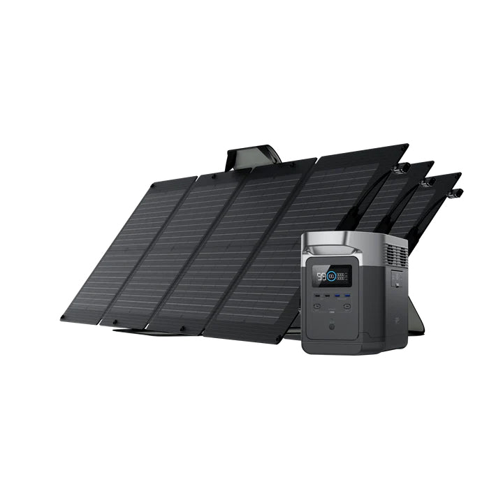 Solar & Battery Powered - EcoFlow DELTA Max 1600 + 3*110W Solar Panel