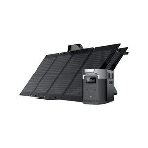 Solar & Battery Powered - EcoFlow DELTA Max 2000 + 2*110W Solar Panel