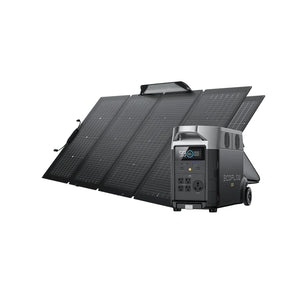 Solar & Battery Powered - EcoFlow DELTA Pro + 2*220W Solar Panel