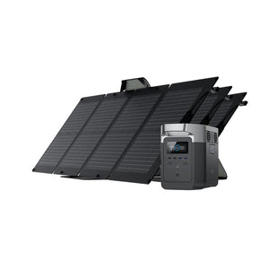 Solar & Battery Powered - EcoFlow DELTA Mini + 3* 110W Solar Panel