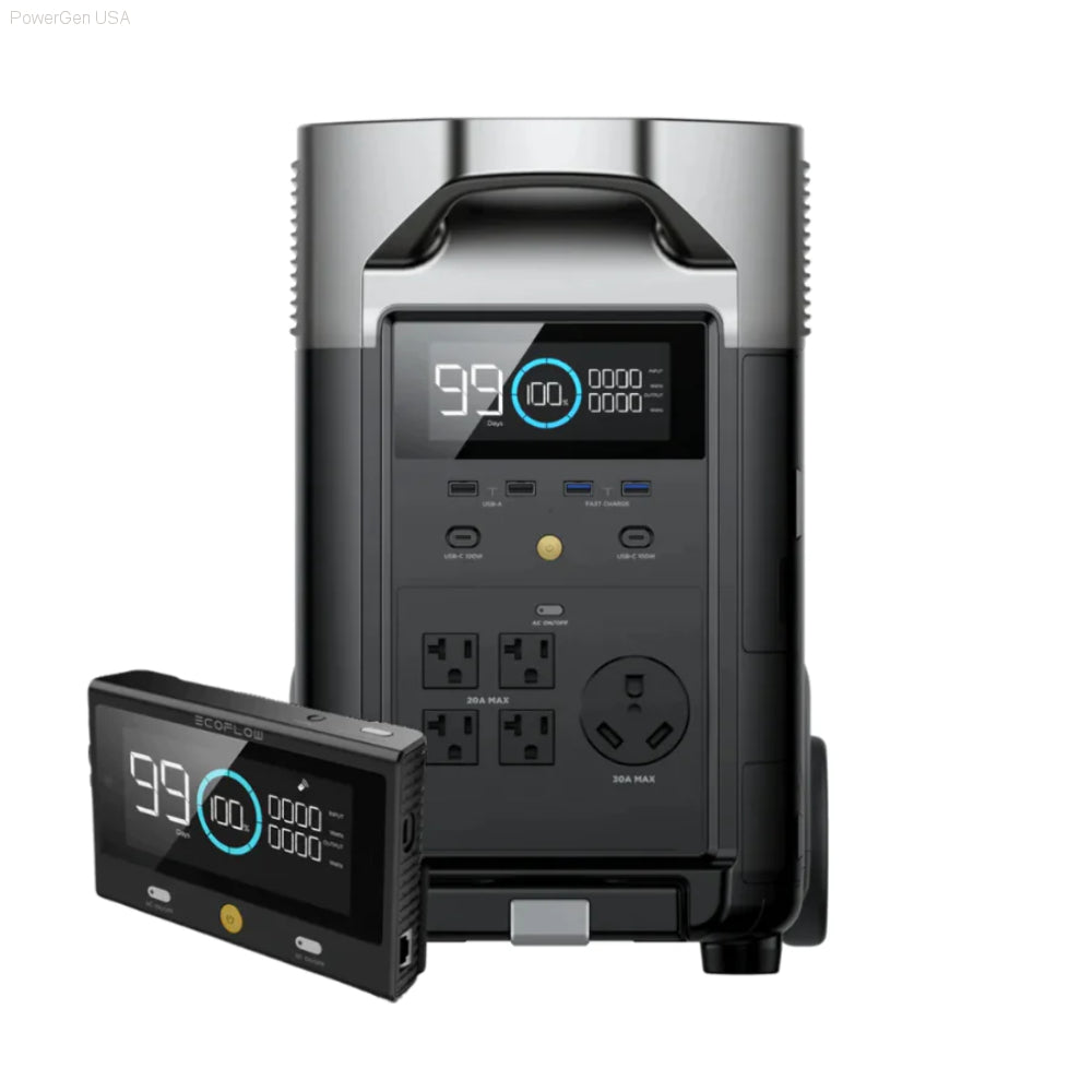 Solar & Battery Powered - EcoFlow DELTA Pro + 1*Remote Control