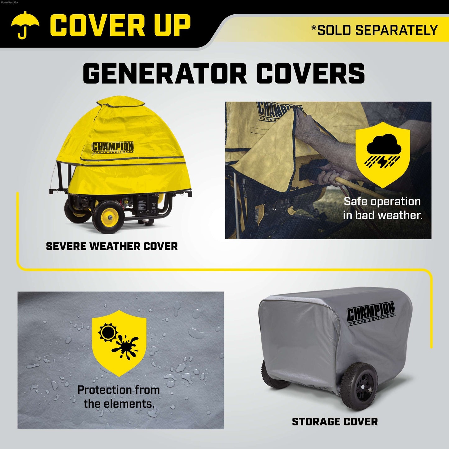 Gas Generators - Champion 5000-Watt Portable Generator With Wheel Kit And 25-ft. Extension Cord