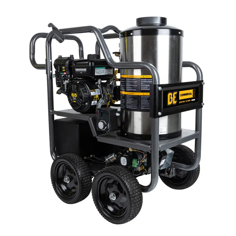 BE Power 2,700 PSI - 3.0 GPM Hot Water Pressure Washer with Vanguard 200 Engine and AR Triplex Pump - PowerGen USA