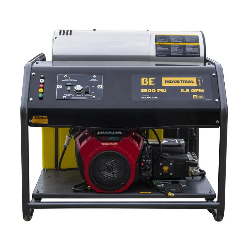 BE Power 3,500 PSI - 8.5 GPM Hot Water Pressure Washer Honda GX690 Engine and AR Triplex Pump - PowerGen USA