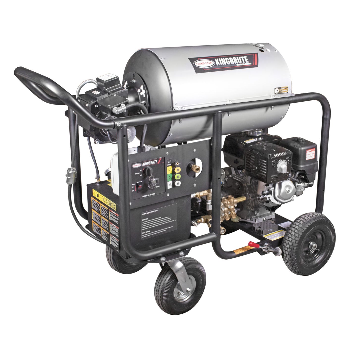 SIMPSON King Brute KB65133 4000 PSI at 4.0 GPM HONDA® with General Pump® Industrial Triplex Pump Hot Water Professional Gas Pressure Washer- PowerGen USA