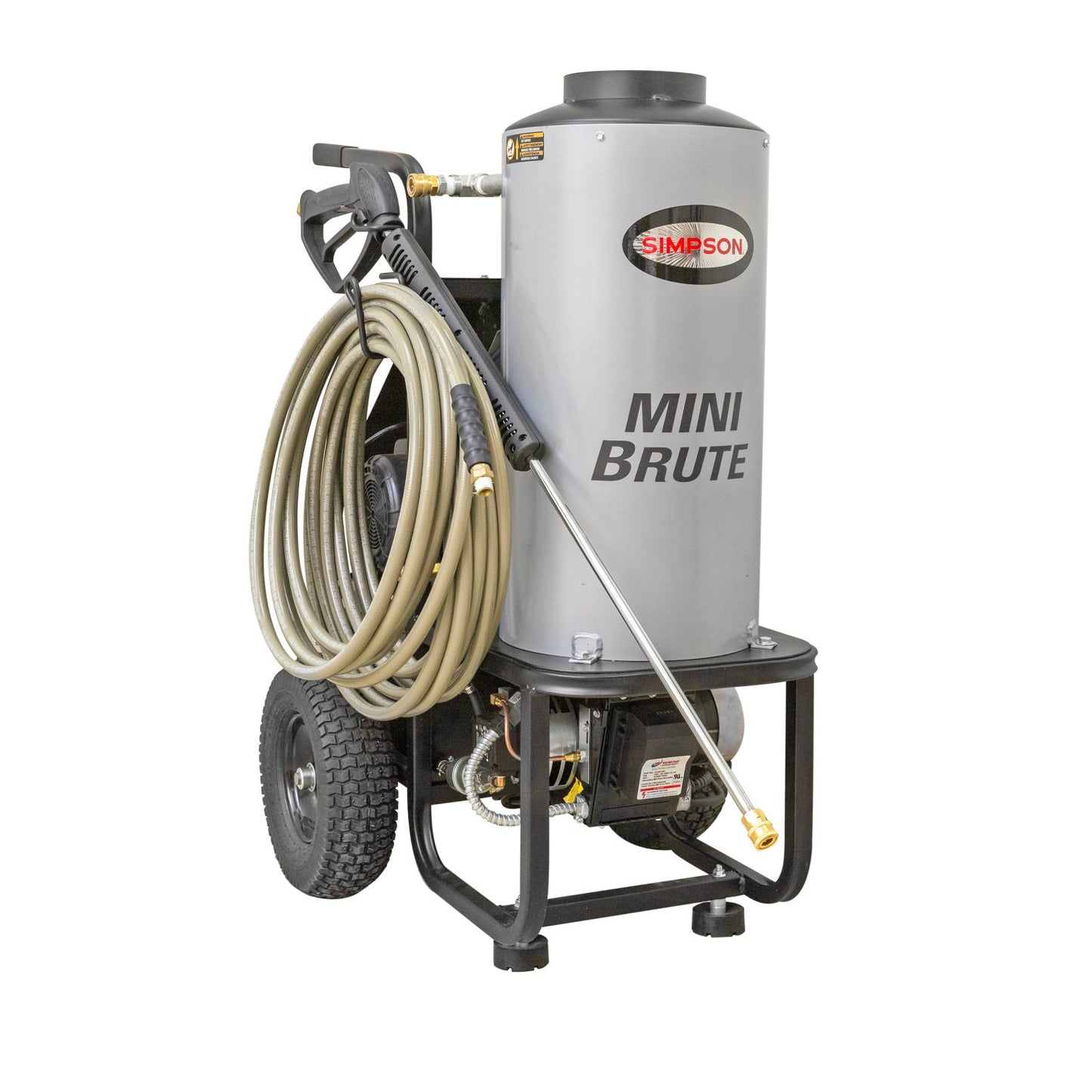 SIMPSON Mini Brute MB1518 1500 PSI at 1.8 GPM with Triplex Pump Hot Water Professional Electric Pressure Washer- PowerGen USA