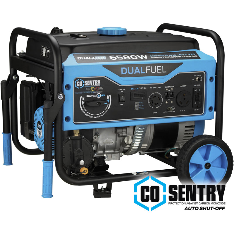 Pulsar PG6580BCO 6,580-Watt Dual-Fuel Generator with CO Alert - PowerGen USA